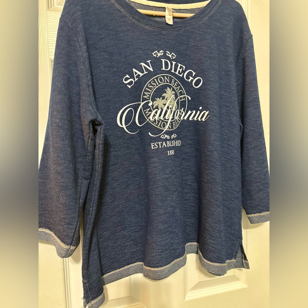 Blue San Diego California Sweatshirt-XXL - Picture 3 of 5
